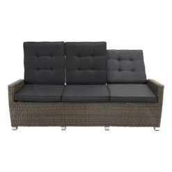Ploß Rocking Comfort Gartensofa Geflecht Grau-Braun-Meliert/Anthrazit -Garten Leben 1001025 4