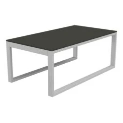 Sieger Melbourne Loungetisch 110x60cm Aluminium/Glas Graphit/Eisengrau