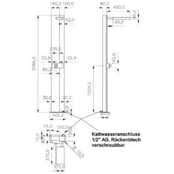 Ideal Tonga Garten Solardusche Edelstahl -Garten Leben 1008879 3