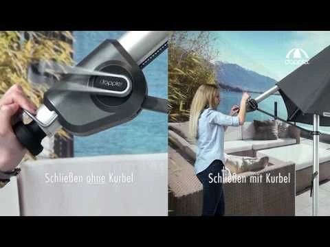 Doppler Expert Ampelschirm Ø350 Axial Schwenkbar Aquamarine 3 Doppler Expert Ampelschirm Ø350 Axial Schwenkbar Aquamarine