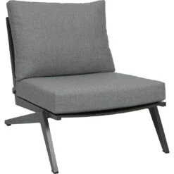 Stern Jackie Loungesessel Aluminium Inklusive Kissen Anthrazit/Seidengrau -Garten Leben 1026776 6