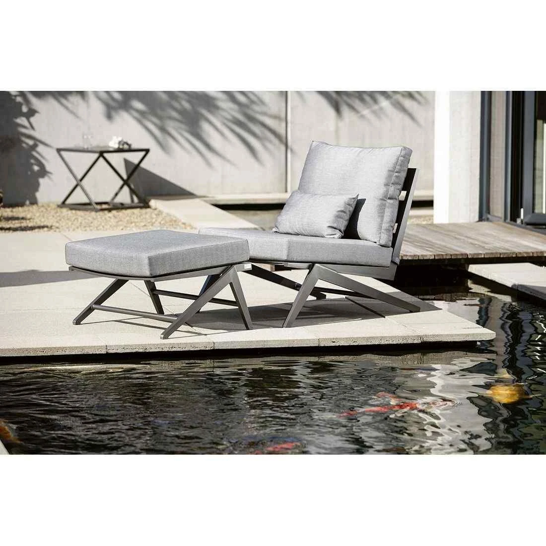 Stern Jackie Beistelltisch 50x50x46cm Aluminium/Glas Anthrazit 5 Stern Jackie Beistelltisch 50x50x46cm Aluminium/Glas Anthrazit – Bild 3