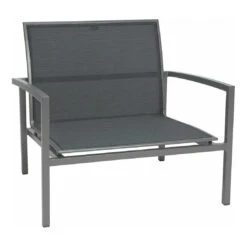 Stern Skelby Loungesessel Aluminium/Textilene Graphit/Silbergrau