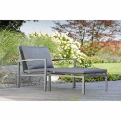 Stern Skelby Loungesessel Aluminium/Textilene Graphit/Silbergrau -Garten Leben 1027051 3
