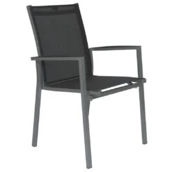 Stern New Levanto Stapelsessel Aluminium/Textilene Graphit/Silbergrau -Garten Leben 1027128 9