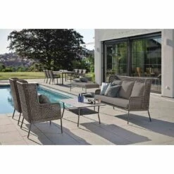 Stern Greta 3-Sitzersofa Aluminium/Rope Anthrazit/Platin/Seidengrau -Garten Leben 1027469 5
