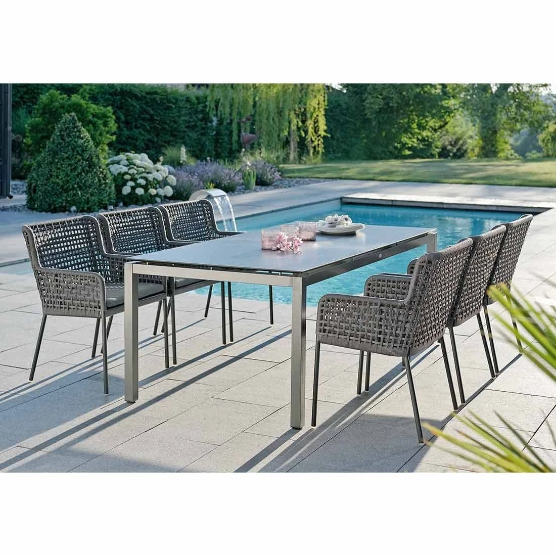 Stern Greta Diningsessel Aluminium/Rope Anthrazit/Platin/Seidengrau 4 Stern Greta Diningsessel Aluminium/Rope Anthrazit/Platin/Seidengrau – Bild 2