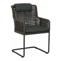 Stern Greta Freischwinger Aluminium/Rope Anthrazit/Platin/Seidengrau