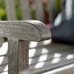 Stern Cornwall Gartenbank Teak Patina Grau -Garten Leben 1028305 3