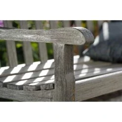 Stern Cornwall Gartenbank Teak Patina Grau -Garten Leben 1028305 4