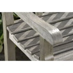 Stern Cornwall Gartenbank Teak Patina Grau -Garten Leben 1028305 6