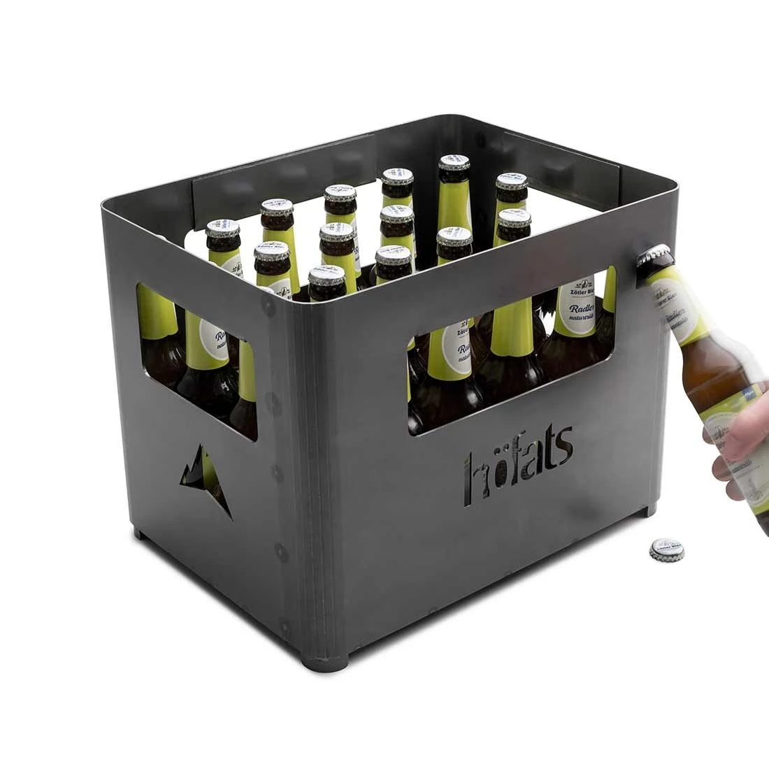 Höfats BEER BOX Feuerkorb Corten-Stahl Schwarz 4 Höfats BEER BOX Feuerkorb Corten-Stahl Schwarz – Bild 2