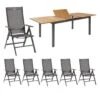 Hartman Aruba Gartenmöbelset 7-teilig Mit Ausziehtisch South Wales 150/210x90cm Xerix/Teak -Garten Leben 1069797 1