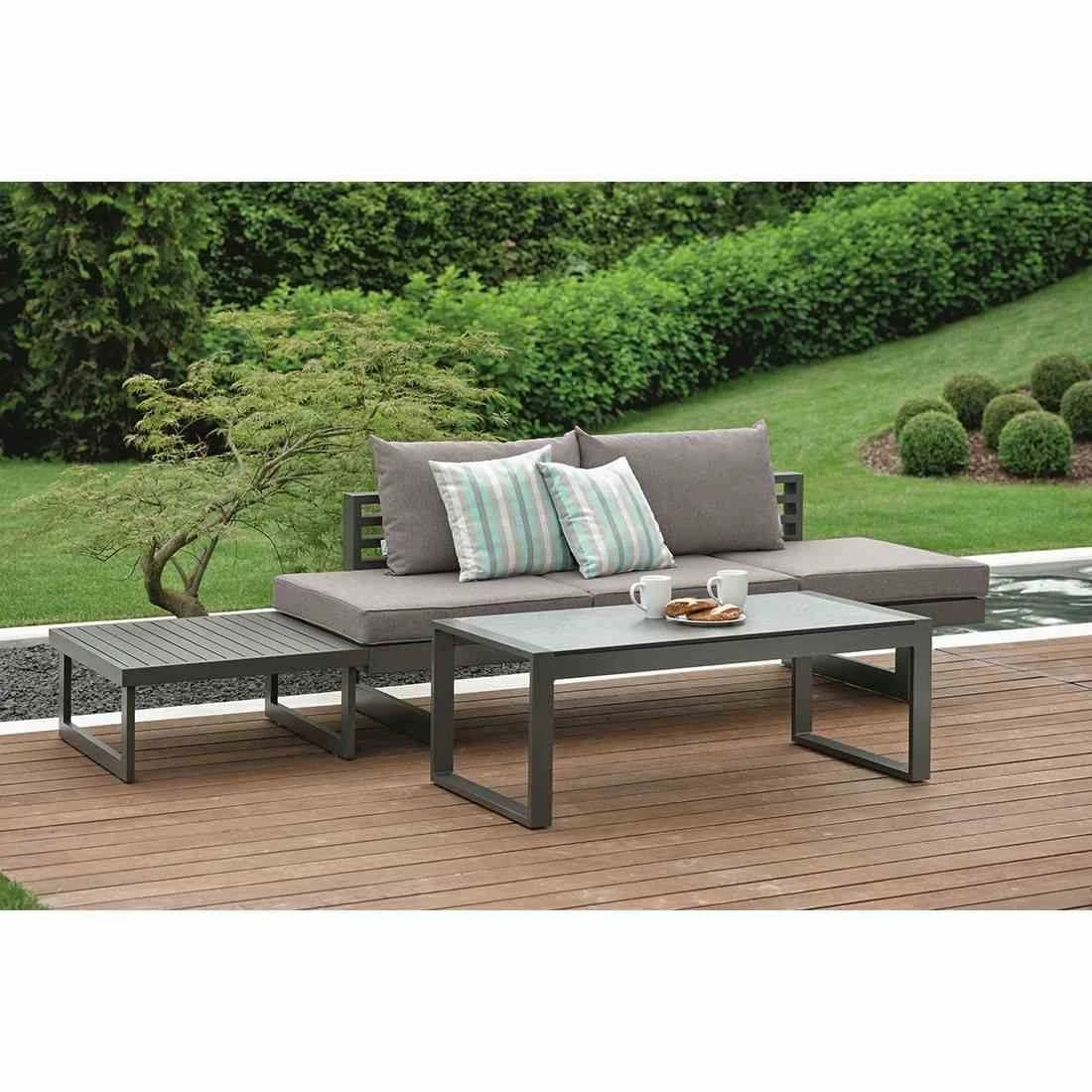 Stern New Holly Gartensofa Aluminium/Textilene Anthrazit/Seidengrau 9 Stern New Holly Gartensofa Aluminium/Textilene Anthrazit/Seidengrau – Bild 7