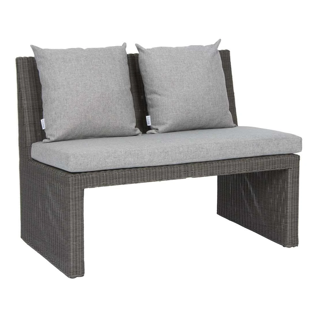 Stern Noel Gartenbank 110cm Geflecht Basaltgrau/Seidengrau 3 Stern Noel Gartenbank 110cm Geflecht Basaltgrau/Seidengrau