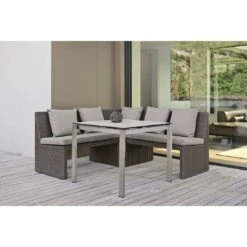 Stern Noel Gartenbank 110cm Geflecht Basaltgrau/Seidengrau 7 Stern Noel Gartenbank 110cm Geflecht Basaltgrau/Seidengrau -Garten Leben 1077728 3