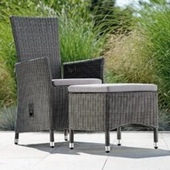 Stern Sortino Gartensessel Geflecht Basaltgrau/Seidengrau -Garten Leben 1079873 2