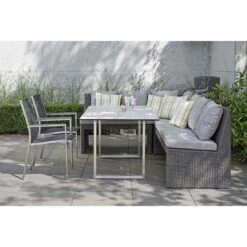 Stern Noel Gartenbank 182cm Geflecht Basaltgrau/Seidengrau 7 Stern Noel Gartenbank 182cm Geflecht Basaltgrau/Seidengrau -Garten Leben 1079906 3