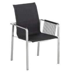 Kettler Feel Rope Stapelsessel Edelstahl/Rope Edelstahl/Charcoal -Garten Leben 1085098 1