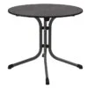 Sieger Boulevard Klapptisch Ø85cm Stahl/Vivodur Eisengrau/Schiefer Anthrazit