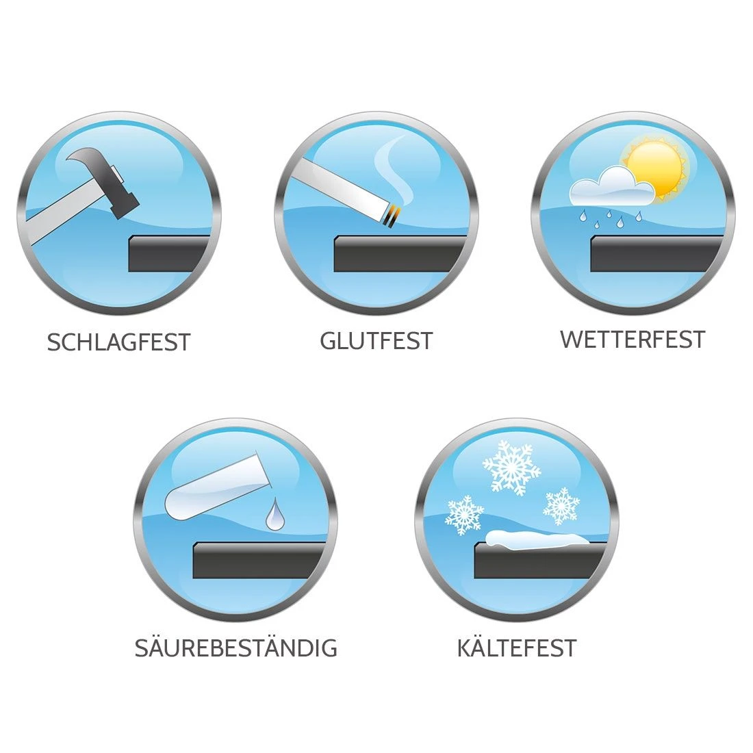 Sieger Boulevard Klapptisch 80x80cm Stahl/Vivodur Eisengrau/Schiefer Anthrazit 5 Sieger Boulevard Klapptisch 80x80cm Stahl/Vivodur Eisengrau/Schiefer Anthrazit – Bild 3