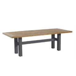 Hartman Sophie Yasmani Gartentisch Aluminium/Teak Recycelt Dunkelgrau/Vintage Brown