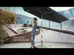 Doppler Expert Sonnenschirm Ø280cm Mit Kurbel Hellgrau -Garten Leben 1091038 v 764 1