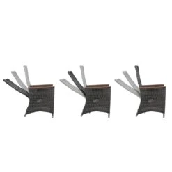 Zebra Status Dininggruppe 13-teilig Geflecht/Teak Anthrazit -Garten Leben 1091907 7