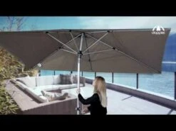 Doppler Expert Sonnenschirm 300x200cm Mit Kurbel Hellgrau -Garten Leben 1092380 v 778 1