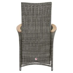 LC Garden Chelsea Gartensessel Geflecht Mit Teak-Armlehnen Grau-Schwarz/Anthrazit -Garten Leben 1093282 4