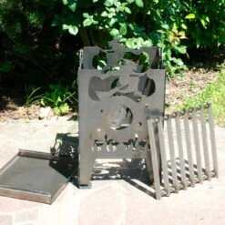 SvenskaV Hexe Feuerkorb Rohstahl 30,5x32,0x47cm -Garten Leben 1094019 3