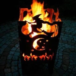 SvenskaV Hexe Feuerkorb Rohstahl 30,5x32,0x47cm -Garten Leben 1094019 4