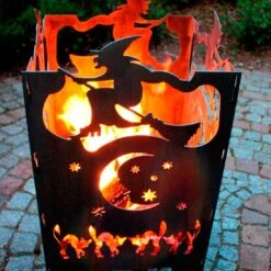 SvenskaV Hexe Feuerkorb Rohstahl 30,5x32,0x47cm -Garten Leben 1094019 5