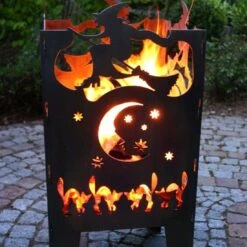 SvenskaV Hexe Feuerkorb Rohstahl 30,5x32,0x47cm -Garten Leben 1094019 6
