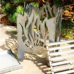 SvenskaV Flamme Feuerkorb Rohstahl 30,5x32,0x47cm -Garten Leben 1094140 2