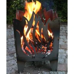 SvenskaV Flamme Feuerkorb Rohstahl 30,5x32,0x47cm -Garten Leben 1094140 4