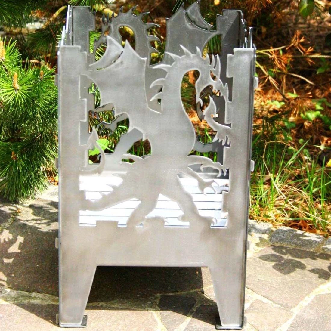 SvenskaV Drache Feuerkorb Rohstahl 35,5x37,0x75 Cm 4 SvenskaV Drache Feuerkorb Rohstahl 35,5x37,0x75 Cm – Bild 2