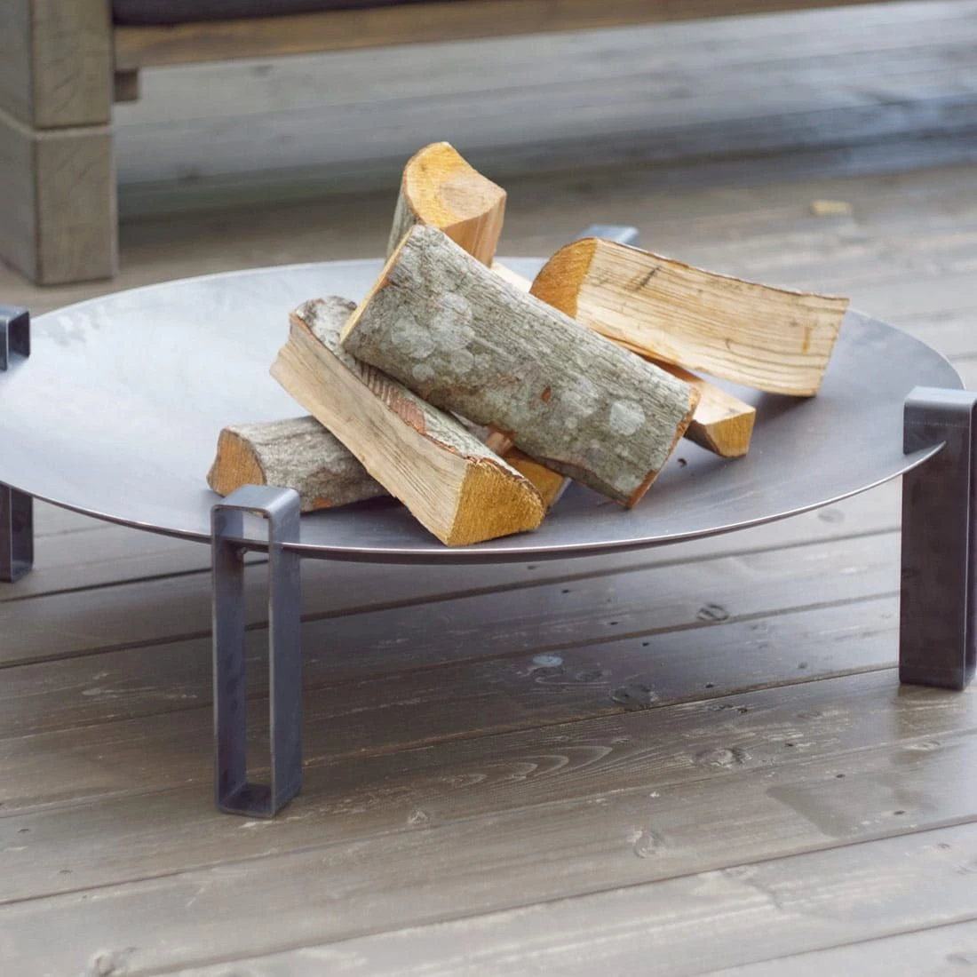 SvenskaV Space Design-Feuerschale Ø80x22cm Rohstahl 12 SvenskaV Space Design-Feuerschale Ø80x22cm Rohstahl – Bild 10