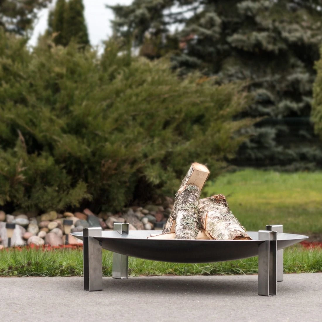 SvenskaV Space Design-Feuerschale Ø80x22cm Rohstahl 4 SvenskaV Space Design-Feuerschale Ø80x22cm Rohstahl – Bild 2