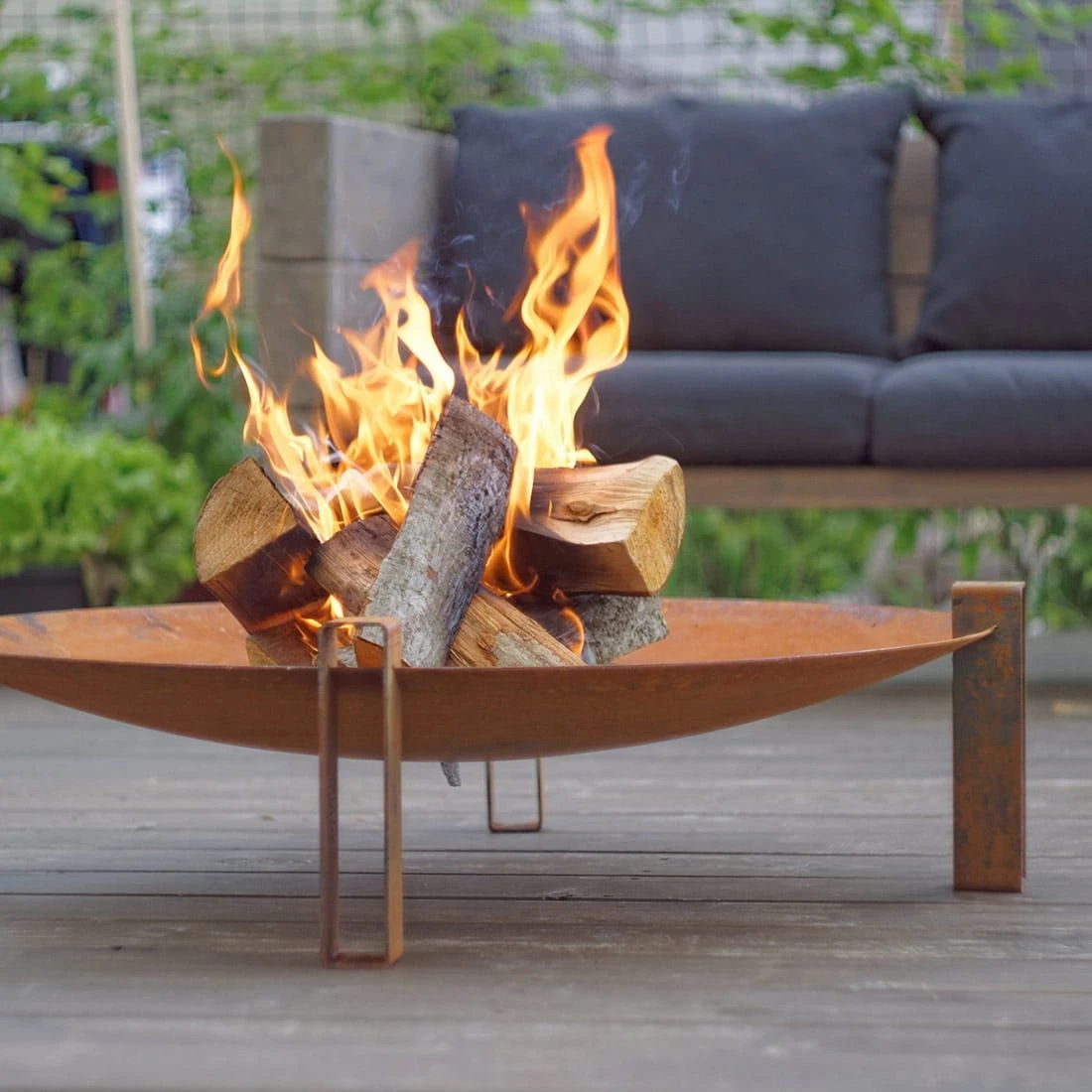 SvenskaV Space Design-Feuerschale Ø80x22cm Rohstahl 8 SvenskaV Space Design-Feuerschale Ø80x22cm Rohstahl – Bild 6