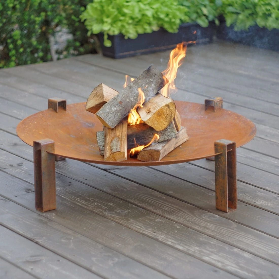 SvenskaV Space Design-Feuerschale Ø80x22cm Rohstahl 9 SvenskaV Space Design-Feuerschale Ø80x22cm Rohstahl – Bild 7