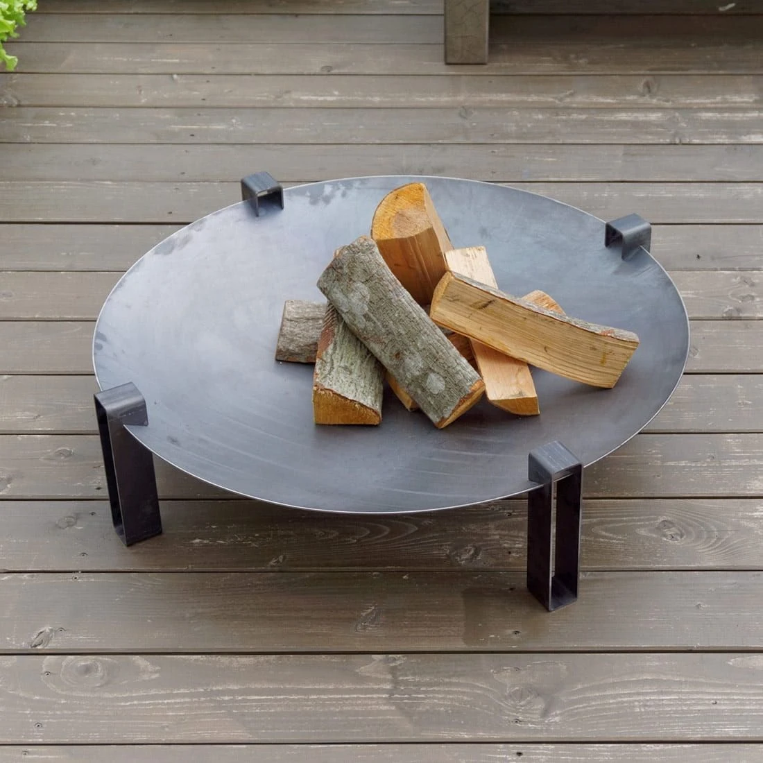 SvenskaV Space Design-Feuerschale Ø80x22cm Rohstahl 11 SvenskaV Space Design-Feuerschale Ø80x22cm Rohstahl – Bild 9