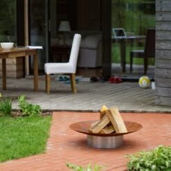 SvenskaV Grace Design-Feuerschale Ø58 X13,6cm Edel/Rohstahl -Garten Leben 1094272 5