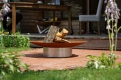 SvenskaV Grace Design-Feuerschale Ø58 X13,6cm Edel/Rohstahl -Garten Leben 1094272 6