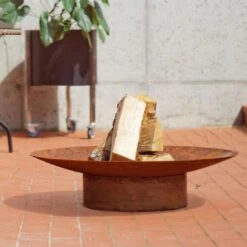 SvenskaV Grace Design-Feuerschale Ø80 X20cm Rohstahl -Garten Leben 1094283 3