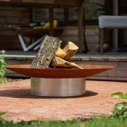 SvenskaV Grace Design-Feuerschale Ø80 X20cm Edel/Rohstahl -Garten Leben 1094294 4