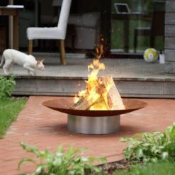 SvenskaV Grace Design-Feuerschale Ø80 X20cm Edel/Rohstahl -Garten Leben 1094294 5