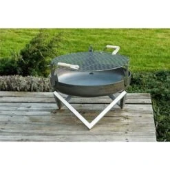 SvenskaV Grillaufsatz Für Feuerschalen Ø79cm Edelstahl -Garten Leben 1094305 3