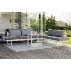 Stern Novus Funktionstisch 63x67x43cm Aluminium Weiß -Garten Leben 1094767 3