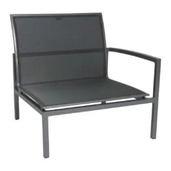 Stern Skelby Loungeset 6-tlg. Aluminium/Textilene Inkl. Kissen Graphit/Silbergrau/Schiefergrau -Garten Leben 1094921 6